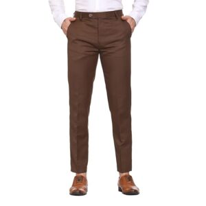 Slim Fit Men Cotton Blend Formal Trouser