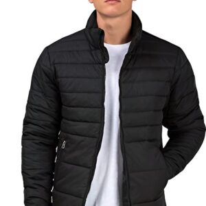 Men's Nylon Standard Length Bomber Jacket