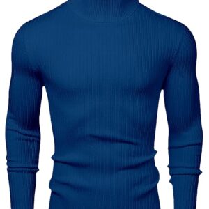 Men's High Turtle Neck Cotton T-Shirt